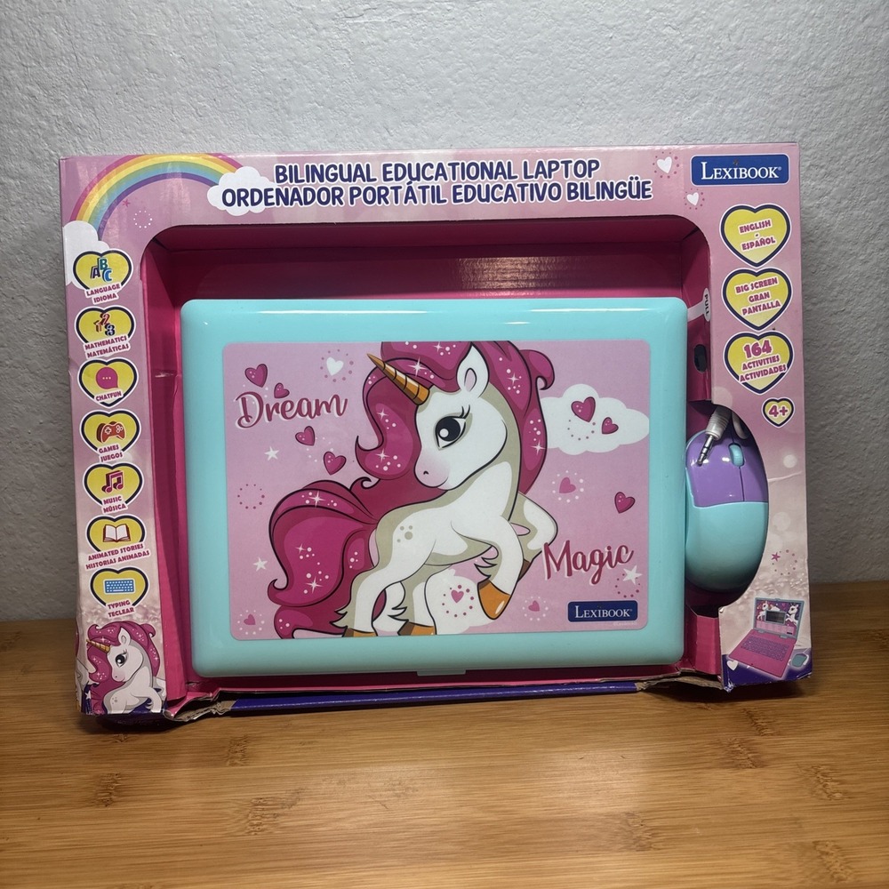 Lexibook Unicorn Children's Educational Computer, JC598UNIi1- New In Damaged Box